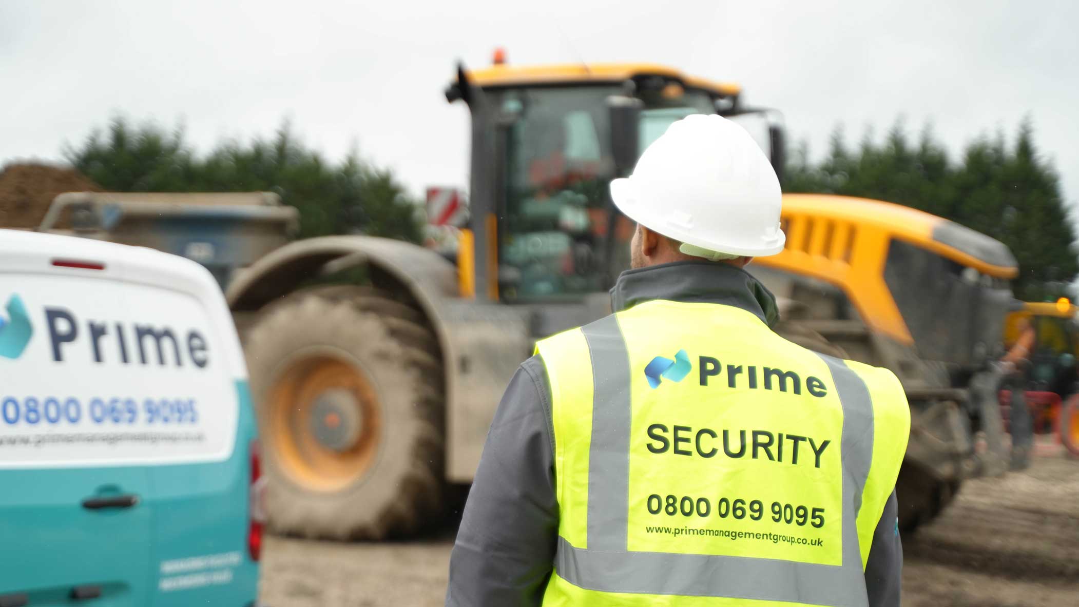 a security guard safeguarding a construction site